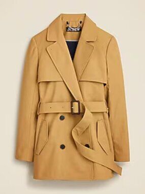 J Crew Cropped Icon trench Honey Brown 6